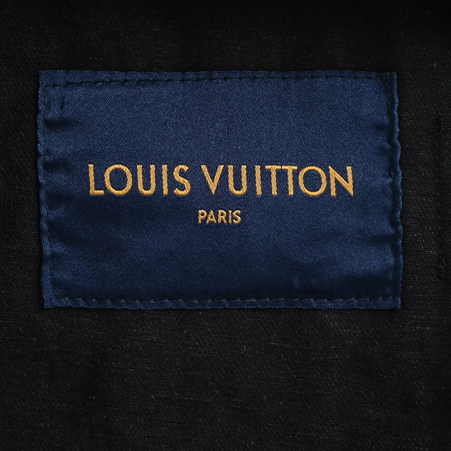 Louis Vuitton/Louis Vuitton Mosaic Flocked Checkered Spliced Denim Jacket